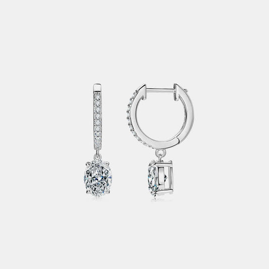 3 Carat Moissanite 925 Sterling Silver Drop Earrings