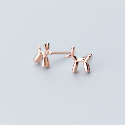 Balloon Dog 925 Sterling Silver Studs Earrings