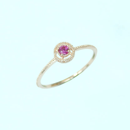 Pink CZ Lace 925 Sterling Silver Ring