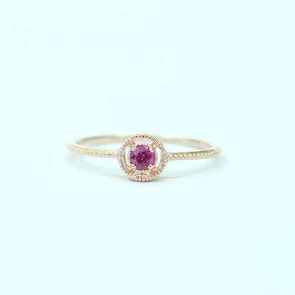 Pink CZ Lace 925 Sterling Silver Ring