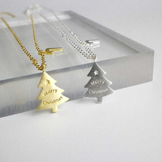 Christmas Tree 925 Sterling Silver Necklace