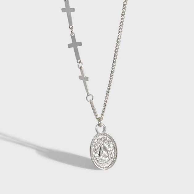 Cross Chain 925 Sterling Silver Necklace