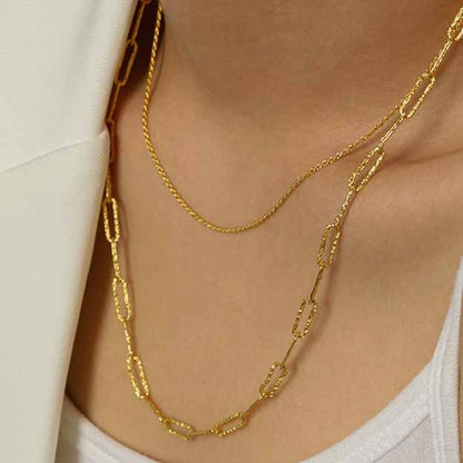 Minimalism Twisted Chain 925 Sterling Silver Necklace