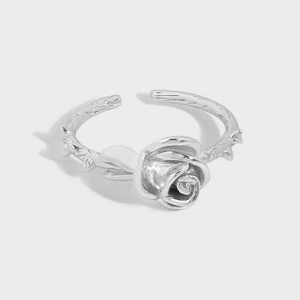 Rose 925 Sterling Silver Adjustable Ring