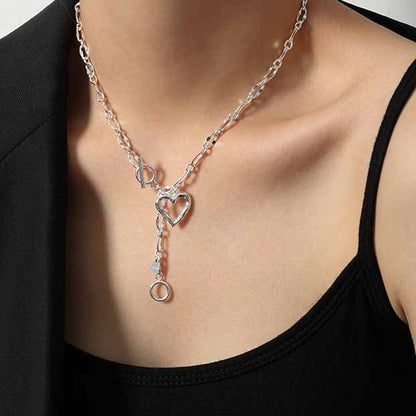 Heart Chain 925 Sterling Silver Necklace