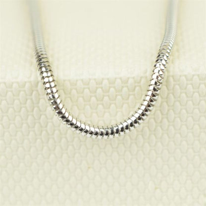 Men's Round Snake Chain 925 Sterling Silver Necklace