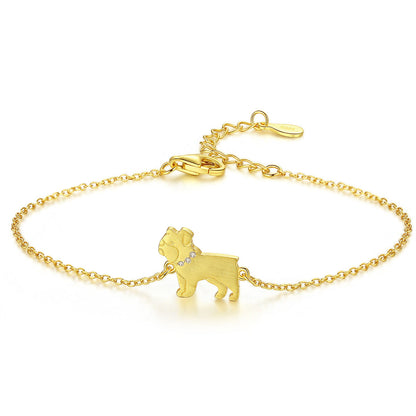 CZ Dog 925 Sterling Silver Bracelet