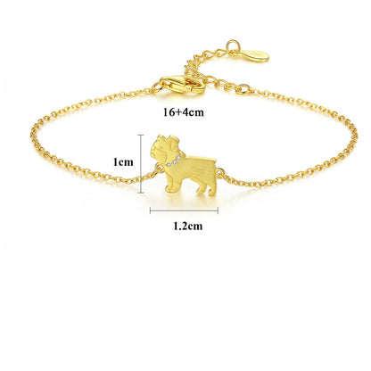 CZ Dog 925 Sterling Silver Bracelet