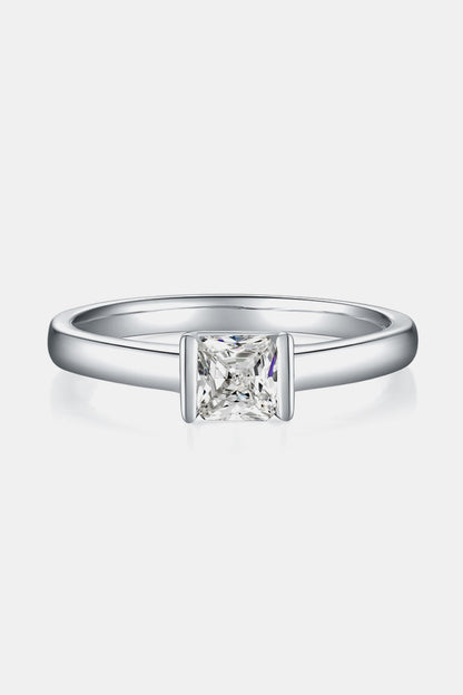 Moissanite 925 Sterling Silver Low Set Solitaire Ring