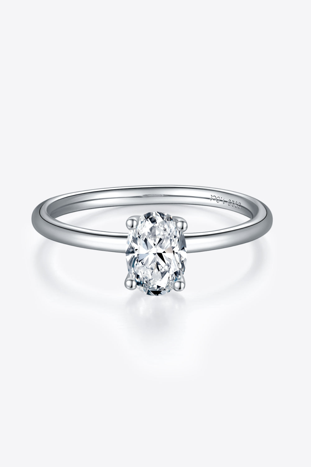 Classic 1 Carat Moissanite 925 Sterling Silver Solitaire Ring