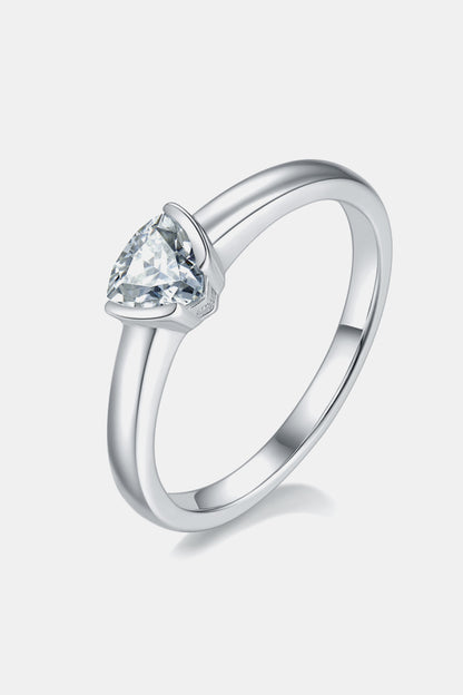 Moissanite 925 Sterling Silver Low Set Solitaire Ring