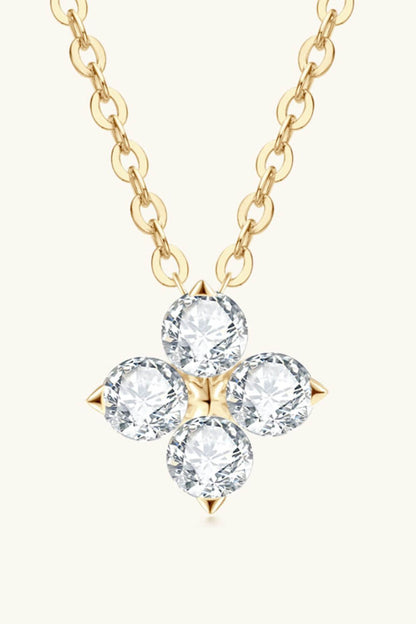 Moissanite Four Leaf Clover Pendant Necklace