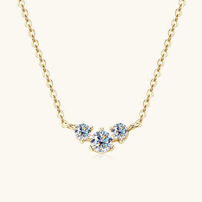 Minimalist Inlaid Moissanite Necklace