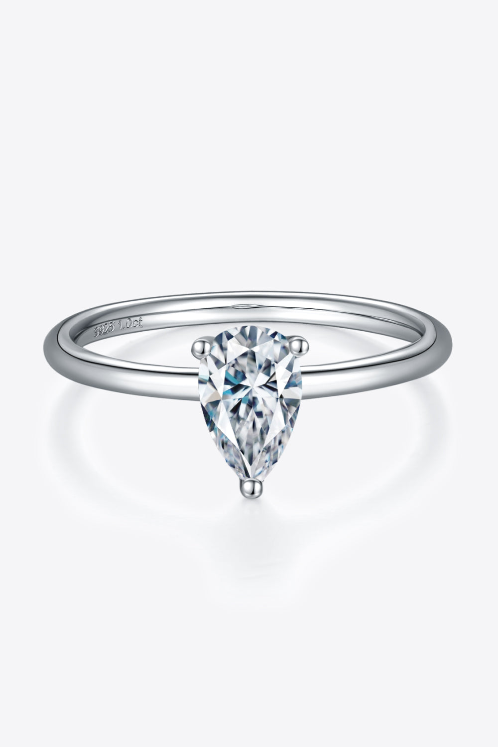 Classic 1 Carat Moissanite 925 Sterling Silver Solitaire Ring