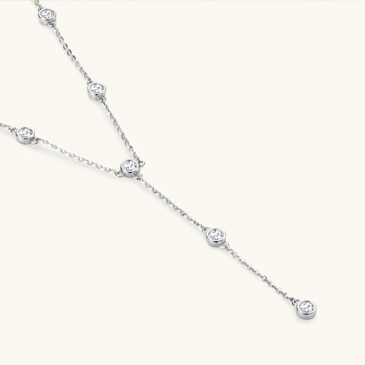 1.1 Carat Moissanite Lariat Necklace