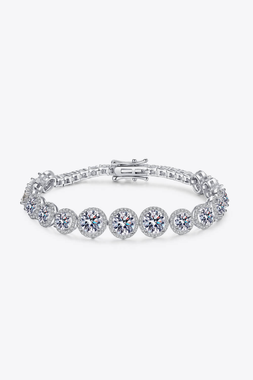 Sparkling 10.4 Carat Moissanite Bracelet