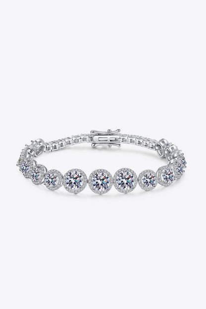 Sparkling 10.4 Carat Moissanite Bracelet