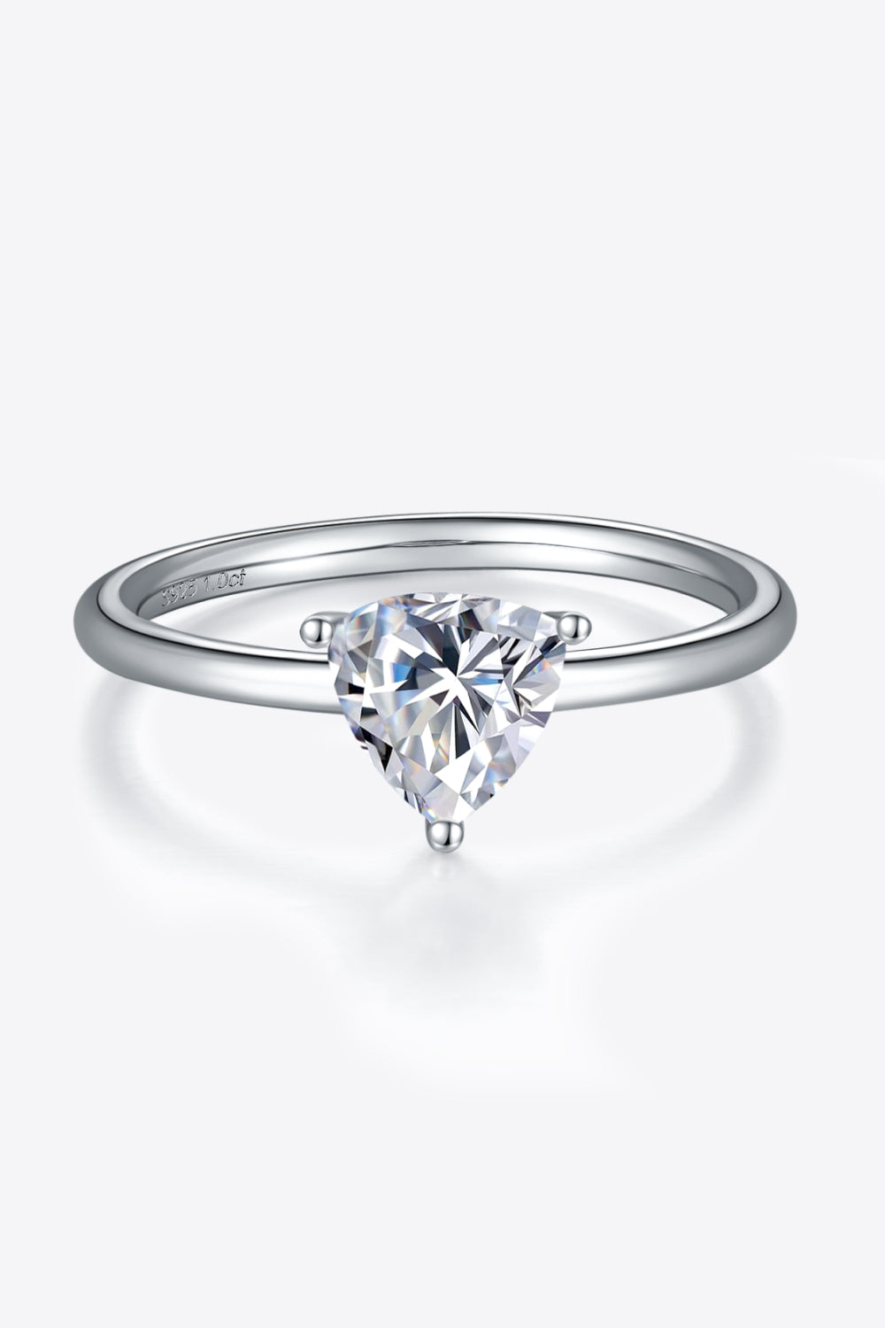 Classic 1 Carat Moissanite 925 Sterling Silver Solitaire Ring