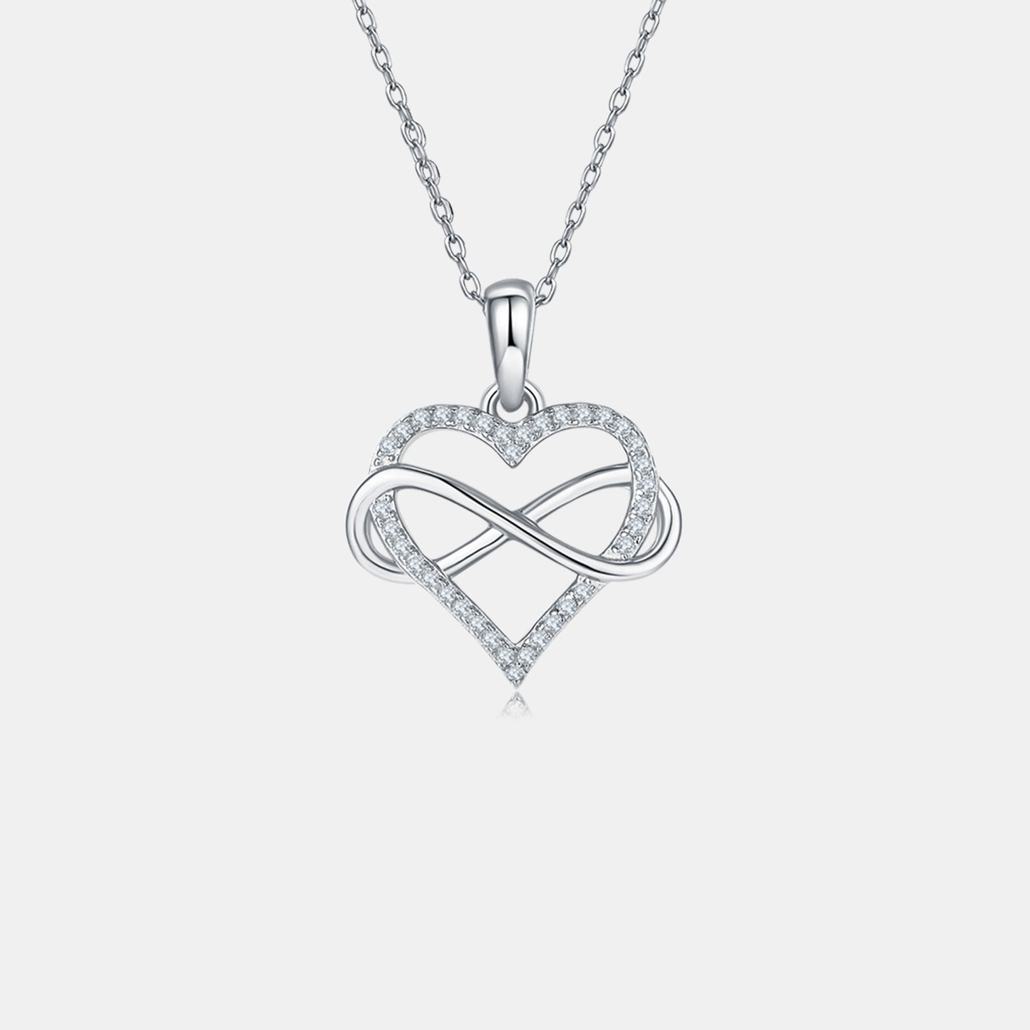 Moissanite Infinity Heart Shape Necklace