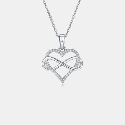 Moissanite Infinity Heart Shape Necklace