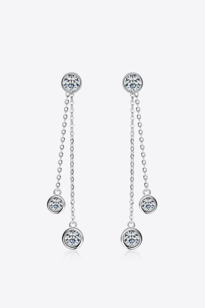 2.6 Carat Moissanite 925 Sterling SilverDangle Earrings