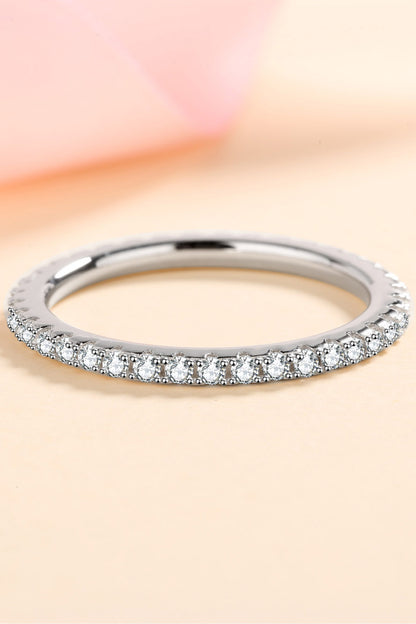 Curious Time 925 Sterling Silver Moissanite Eternity Ring