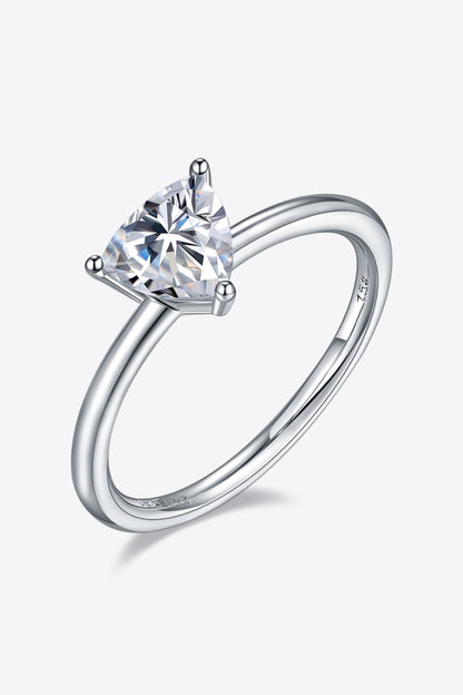 Classic 1 Carat Moissanite 925 Sterling Silver Solitaire Ring