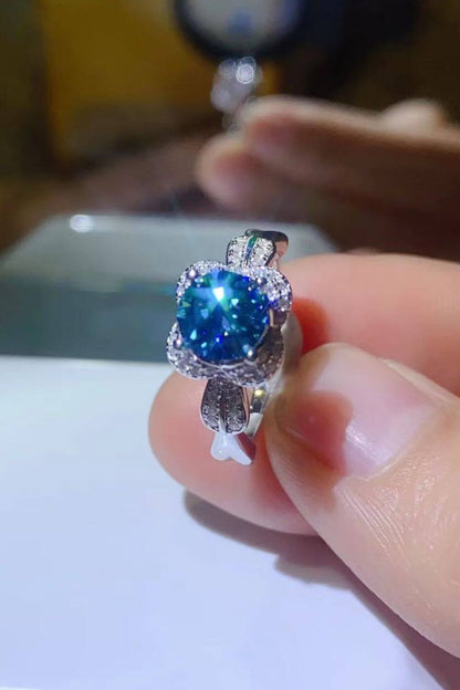 Better Love Next Time 1 Carat Blue Moissanite Ring