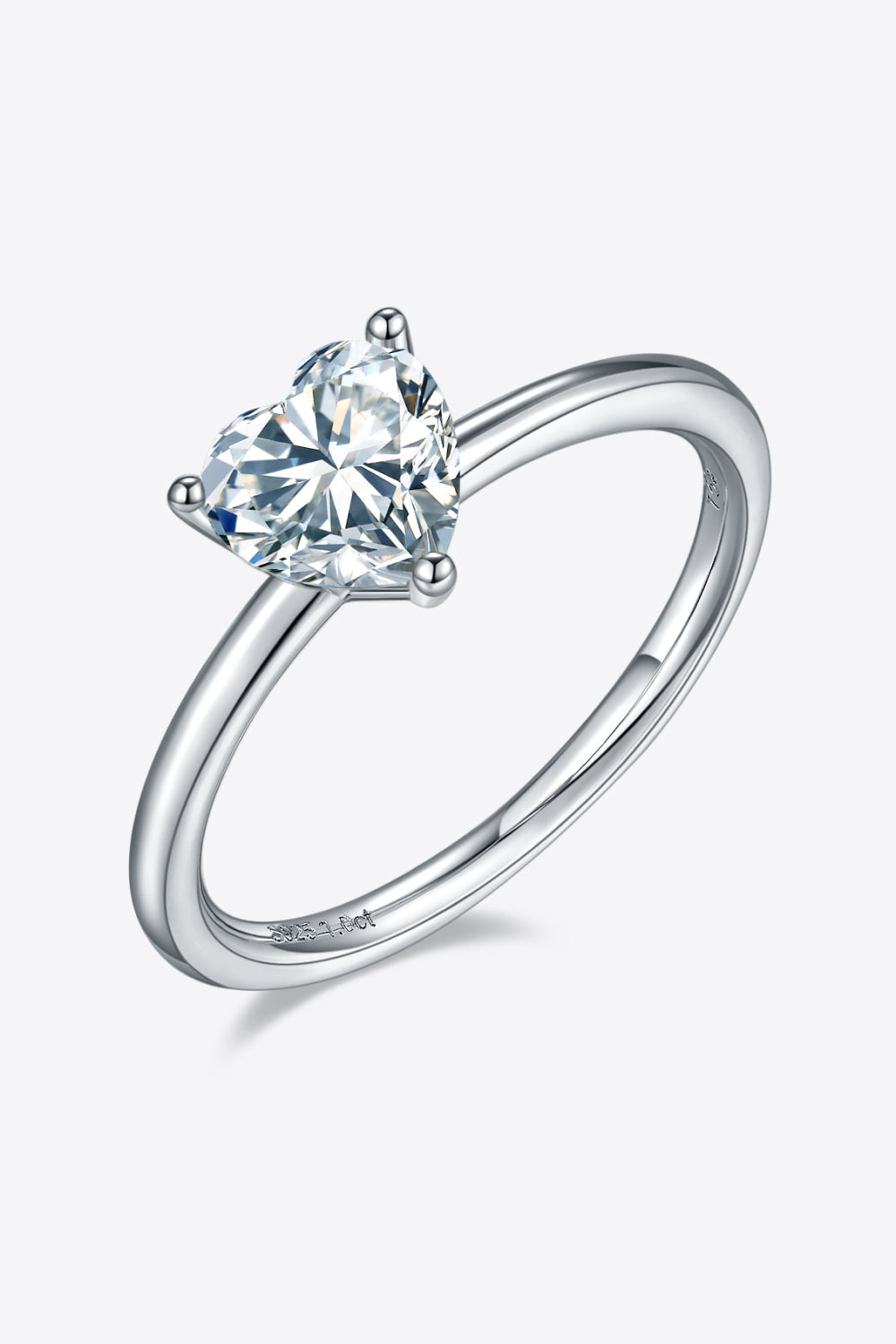 Classic 1 Carat Moissanite 925 Sterling Silver Solitaire Ring