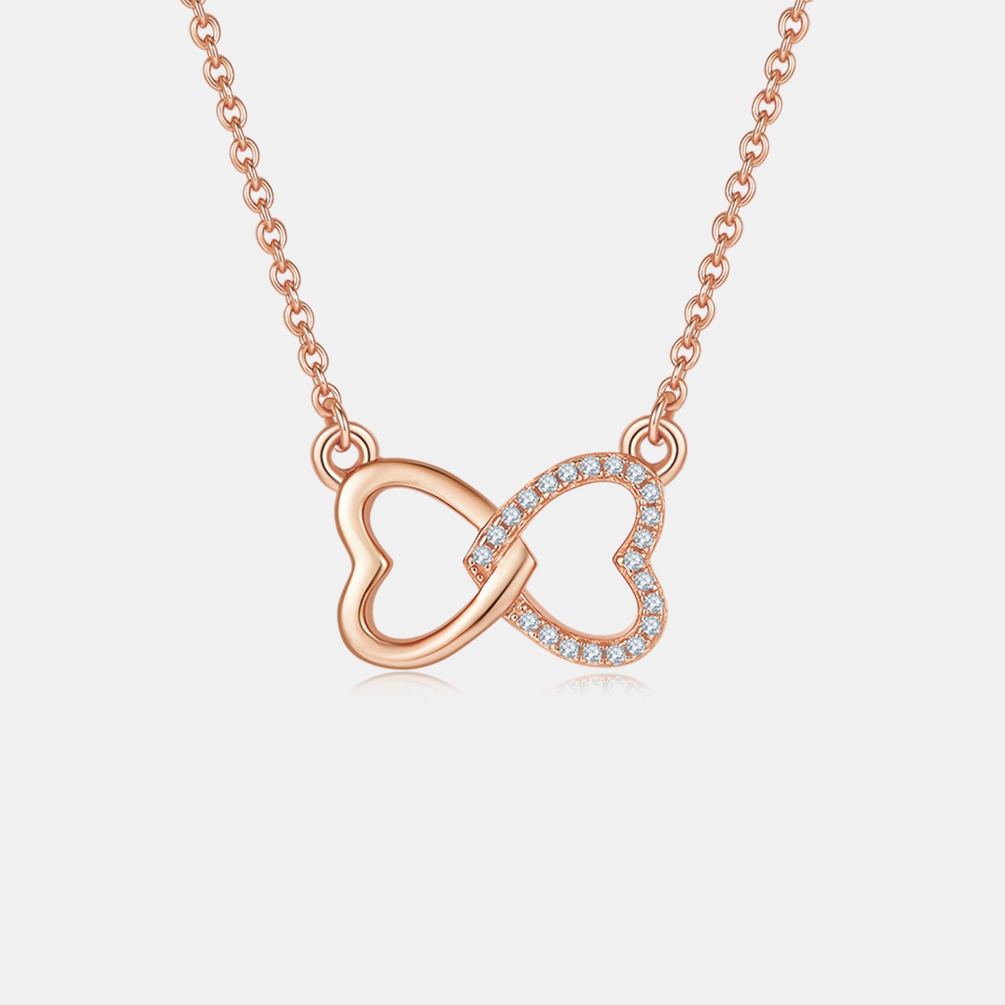 Moissanite Heart Bow Necklace