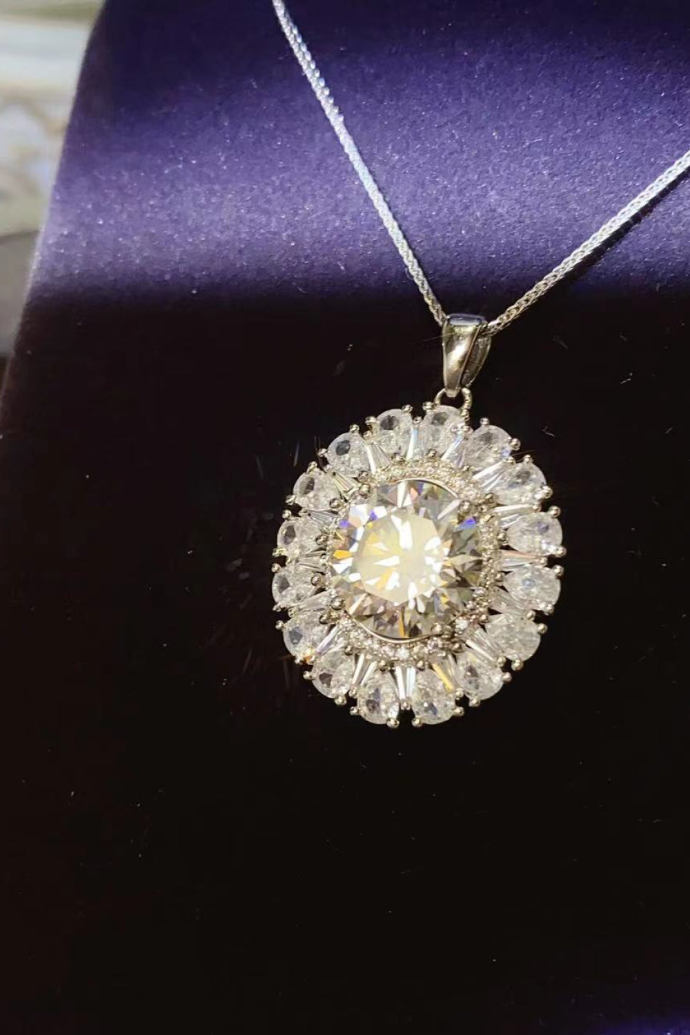 Gorgeous 5 Carat Moissanite Necklace