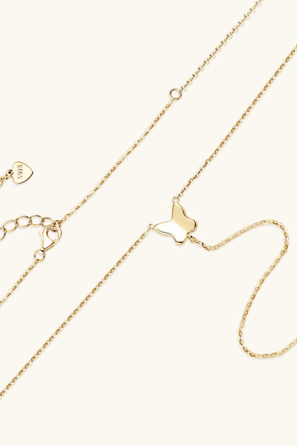 Butterfly Lariat Moissanite Necklace