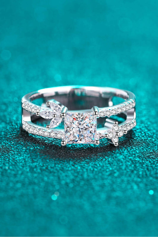 Glittering Double Layer Moissanite Ring