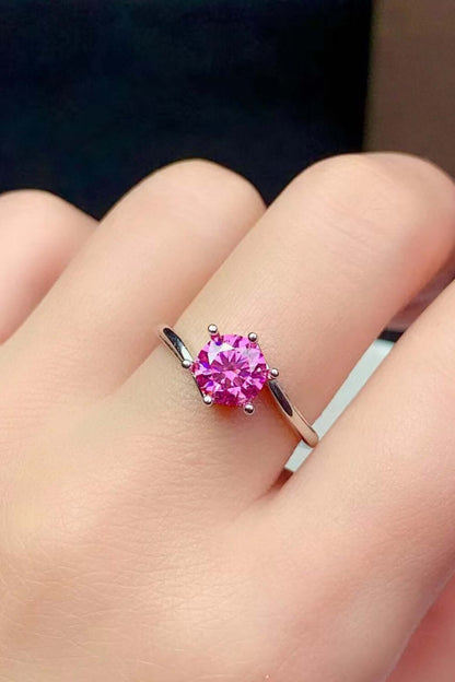 Can't Stop Your Shine 1 Carat Pink Moissanite Ring