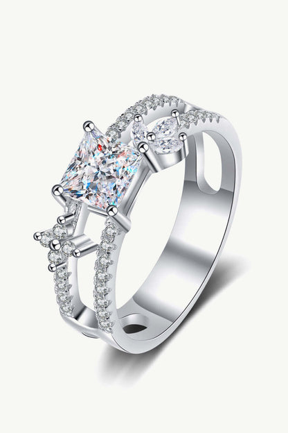 Glittering Double Layer Moissanite Ring