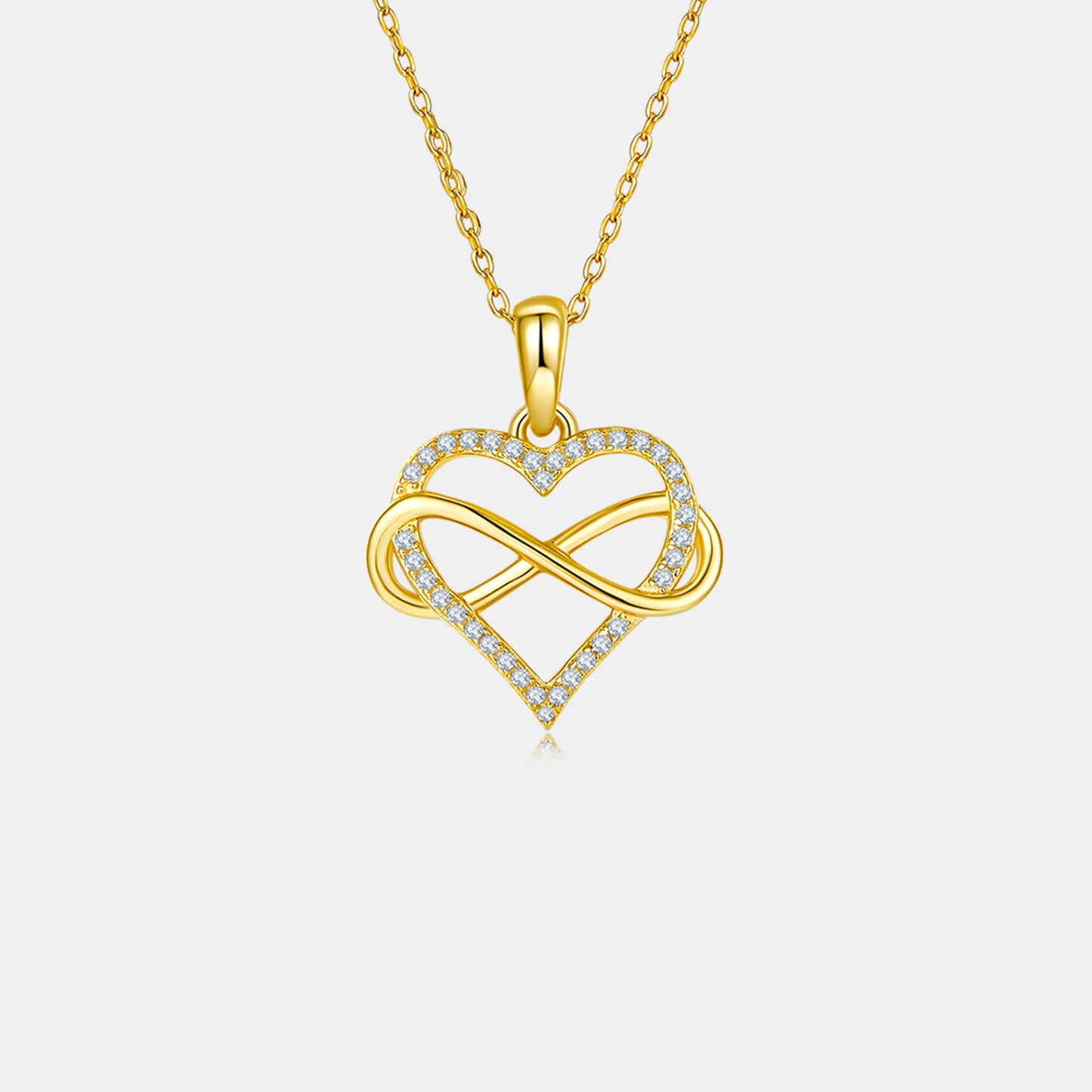 Moissanite Infinity Heart Shape Necklace