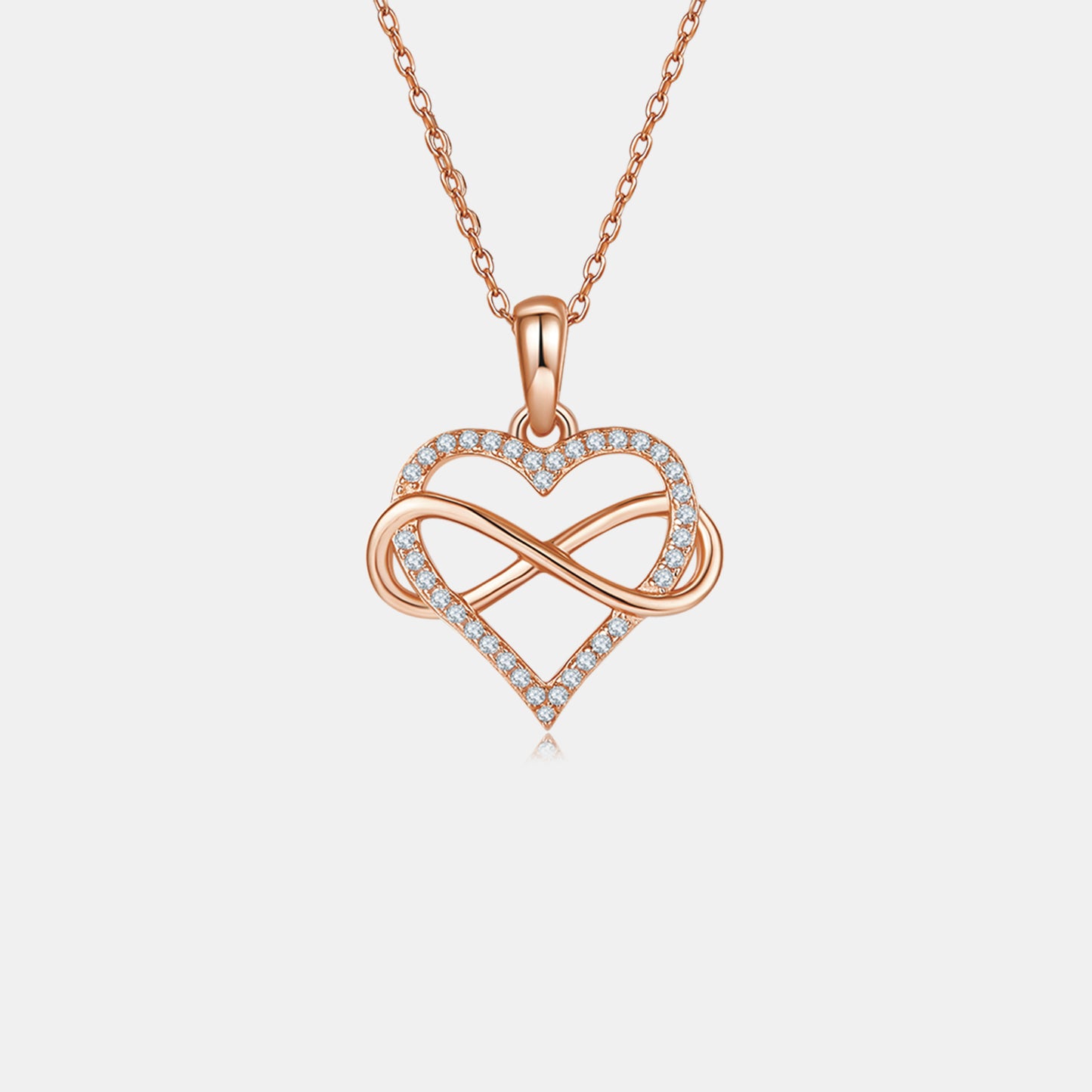 Moissanite Infinity Heart Shape Necklace