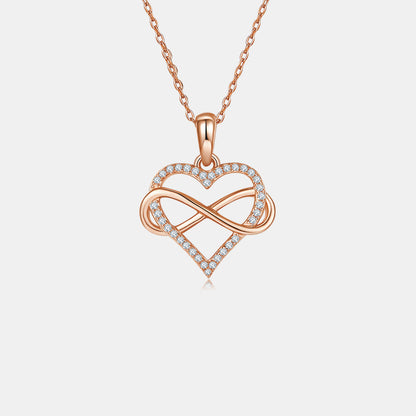 Moissanite Infinity Heart Shape Necklace