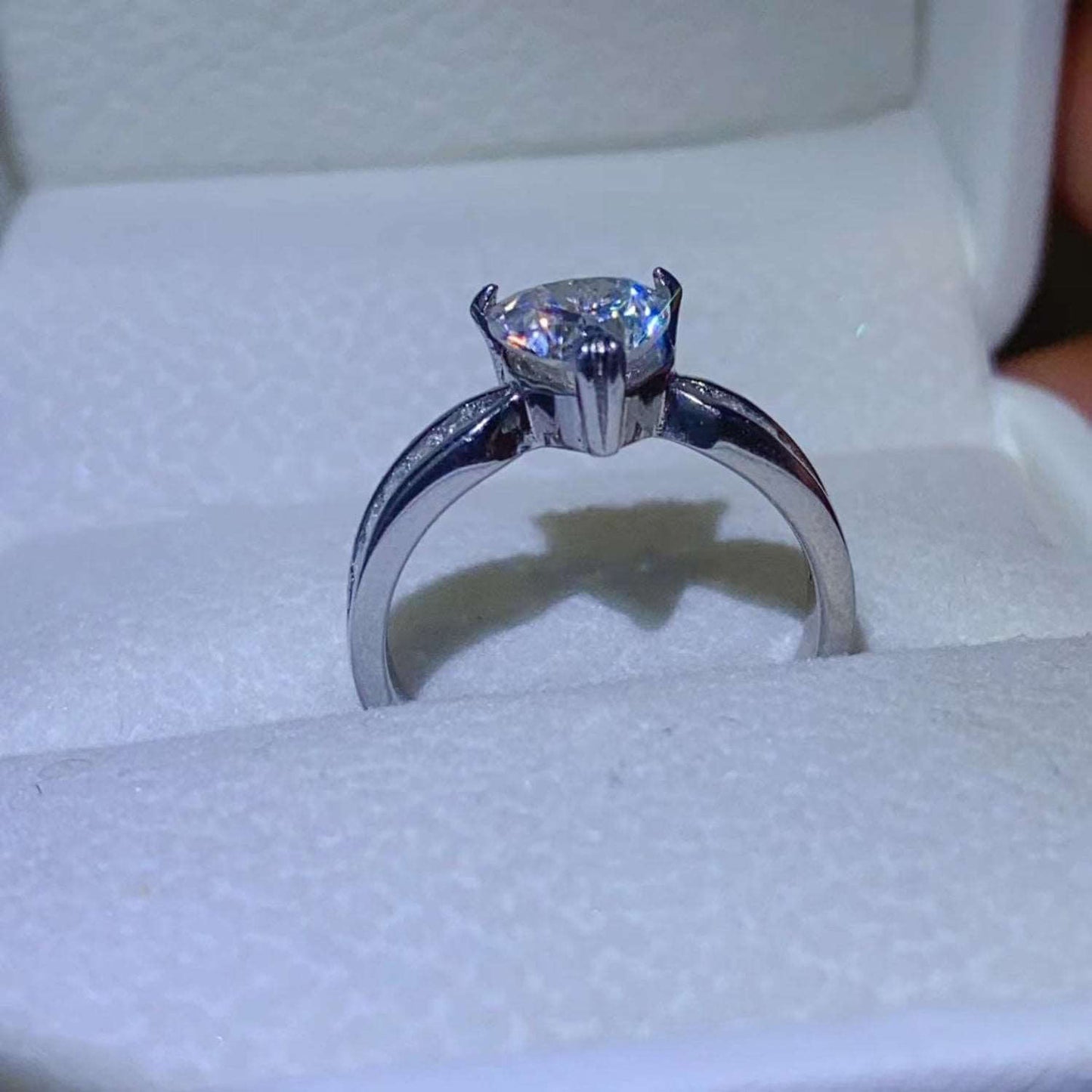 1 Carat Moissanite Heart Ring