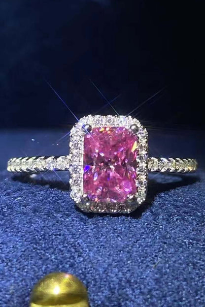 Stuck On You 2 Carat Pink Moissanite Ring