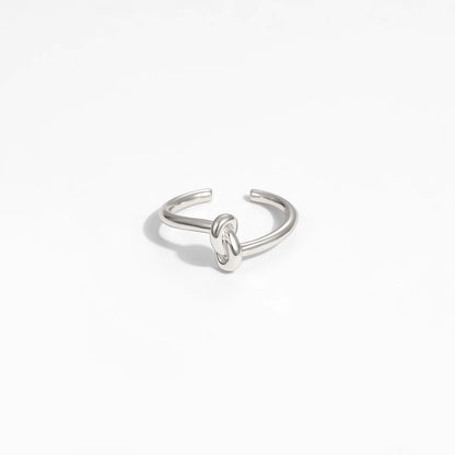 Minimalism Knot 925 Sterling Silver Adjustable Ring